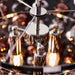 Endon 98152 Esme 3lt Pendant Chrome plated with grey tinted, chrome & copper plated glass  3 x 6W LED E14 (Required) - westbasedirect.com