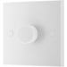 BG 981 White Square Edge 2-Way Single Trailing Edge Dimmer Push On/Off - westbasedirect.com