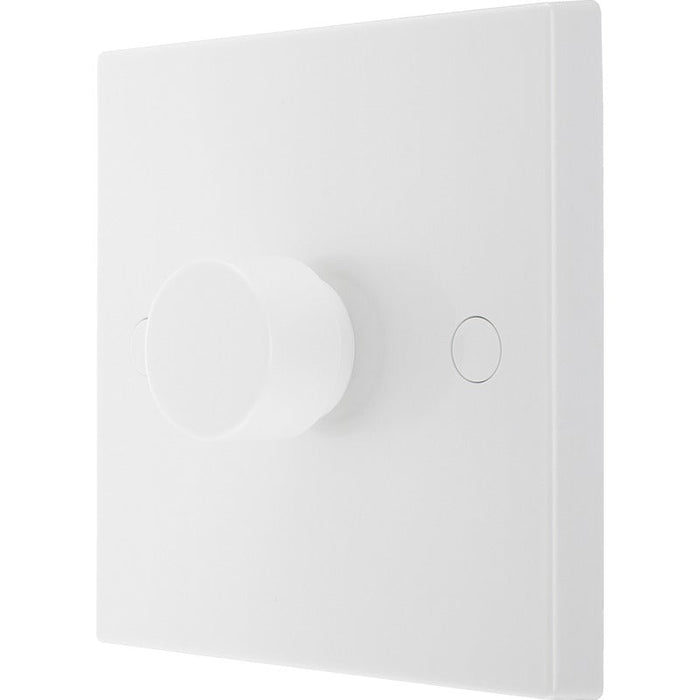 BG 981 White Square Edge 2-Way Single Trailing Edge Dimmer Push On/Off - westbasedirect.com