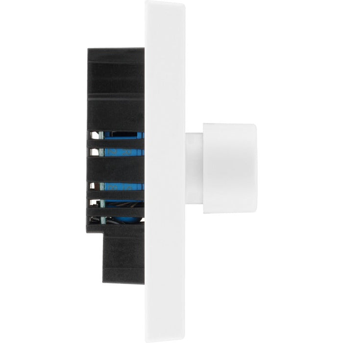 BG 981 White Square Edge 2-Way Single Trailing Edge Dimmer Push On/Off - westbasedirect.com