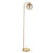 Endon 98271 Dimple 1lt Floor Satin brass plate & champagne lustre glass 10W LED E27 (Required) - westbasedirect.com