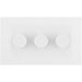 BG 983 White Square Edge 2-Way Triple Trailing Edge Dimmer Push On/Off - westbasedirect.com