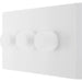 BG 983 White Square Edge 2-Way Triple Trailing Edge Dimmer Push On/Off - westbasedirect.com