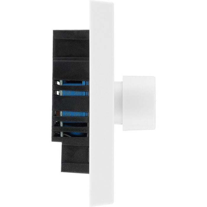 BG 983 White Square Edge 2-Way Triple Trailing Edge Dimmer Push On/Off - westbasedirect.com