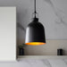 Endon 98424 Lazenby 1lt Pendant Matt black & aged pewter paint 10W LED E27 (Required) - westbasedirect.com