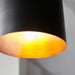 Endon 98424 Lazenby 1lt Pendant Matt black & aged pewter paint 10W LED E27 (Required) - westbasedirect.com