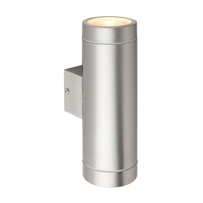 Saxby 98437 Palin XL IP44 7W Brushed stainless steel & clear glass 2 x 7W LED GU10 (Required) - westbasedirect.com