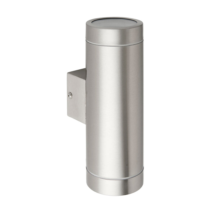 Saxby 98437 Palin XL IP44 7W Brushed stainless steel & clear glass 2 x 7W LED GU10 (Required) - westbasedirect.com