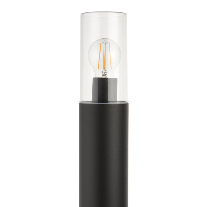 Saxby 98440 Hayden bollard IP44 15W Anthracite grey & clear pc 15W LED E27 (Required) - westbasedirect.com