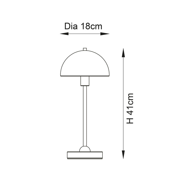 Endon 98494 Saroma 1lt Table Matt black paint 7W LED E14 (Required) - westbasedirect.com