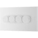 BG 984 White Square Edge 2-Way Quad Trailing Edge Dimmer Push On/Off - westbasedirect.com