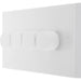 BG 984 White Square Edge 2-Way Quad Trailing Edge Dimmer Push On/Off - westbasedirect.com