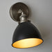 Endon 98560 Franklin 1lt Wall Aged pewter plate & matt black paint 7W LED E14 (Required) - westbasedirect.com