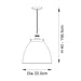 Endon 98744 Franklin 1lt Pendant Antique brass plate 10W LED E27 (Required) - westbasedirect.com