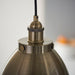 Endon 98745 Franklin 1lt Pendant Antique brass plate 10W LED E27 (Required) - westbasedirect.com