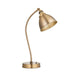 Endon 98747 Franklin 1lt Table Antique brass plate 7W LED E14 (Required) - westbasedirect.com