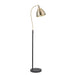 Endon 98748 Franklin 1lt Floor Antique brass plate & matt black paint 10W LED E27 (Required) - westbasedirect.com