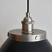 Endon 98749 Franklin 1lt Pendant Aged pewter plate & matt black paint 10W LED E27 (Required) - westbasedirect.com