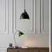 Endon 98750 Franklin 1lt Pendant Aged pewter plate & matt black paint 10W LED E27 (Required) - westbasedirect.com