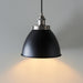 Endon 98750 Franklin 1lt Pendant Aged pewter plate & matt black paint 10W LED E27 (Required) - westbasedirect.com