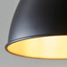 Endon 98750 Franklin 1lt Pendant Aged pewter plate & matt black paint 10W LED E27 (Required) - westbasedirect.com