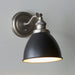 Endon 98751 Franklin 1lt Wall Aged pewter plate & matt black paint 7W LED E14 (Required) - westbasedirect.com