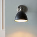 Endon 98751 Franklin 1lt Wall Aged pewter plate & matt black paint 7W LED E14 (Required) - westbasedirect.com