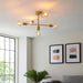 Endon 98786 Studio 5lt Semi flush Satin brass plate 5 x 10W LED E27 (Required) - westbasedirect.com