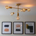 Endon 98786 Studio 5lt Semi flush Satin brass plate 5 x 10W LED E27 (Required) - westbasedirect.com