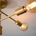 Endon 98786 Studio 5lt Semi flush Satin brass plate 5 x 10W LED E27 (Required) - westbasedirect.com