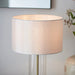 Endon 98810 Lessina 1lt Table Satin brass plate, clear glass & vintage white fabric 10W LED E27 (Required) - westbasedirect.com