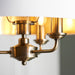 Endon 98934 Highclere 3lt Pendant Antique brass plate & vintage white fabric 3 x 40W E14 candle (Required) - westbasedirect.com