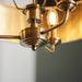 Endon 98934 Highclere 3lt Pendant Antique brass plate & vintage white fabric 3 x 40W E14 candle (Required) - westbasedirect.com