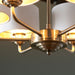 Endon 98936 Highclere 6lt Pendant Antique brass plate & vintage white fabric 6 x 28W E14 Eco golf (Required) - westbasedirect.com