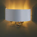 Endon 98937 Highclere 2lt Wall Antique brass plate & vintage white fabric 2 x 40W E14 candle (Required) - westbasedirect.com