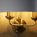 Endon 98937 Highclere 2lt Wall Antique brass plate & vintage white fabric 2 x 40W E14 candle (Required) - westbasedirect.com