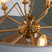 Endon 98938 Highclere 8lt Pendant Antique brass plate & vintage white fabric 8 x 40W E14 candle (Required) - westbasedirect.com