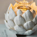 Endon 99147 Artichoke 1lt Table Oatmeal crackle glaze & antique brass plate 10W LED E27 (Required) - westbasedirect.com