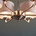 Endon 99151 Highclere 6lt Pendant Brushed chrome plate & natural linen 6 x 28W E14 Eco golf (Required) - westbasedirect.com