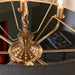 Endon 99152 Highclere 8lt Pendant Brushed chrome plate & natural linen 8 x 40W E14 candle (Required) - westbasedirect.com