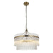 Endon 99166 Marietta 5lt Pendant Antique brass plate & clear glass 5 x 7W LED E14 (Required) - westbasedirect.com