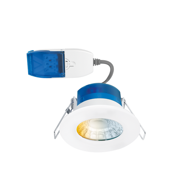 Aurora AU-R6CWSFFCP 230V 4W/6W LED IP65 Fixed Dimmable Fire Rated Downlight FastRFix White 3000K/4000K/5700K (10 Pack)