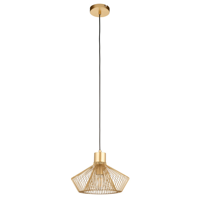 Endon 99498 Kimberley 1lt Pendant Gold paint finish 10W LED E27 (Required) - westbasedirect.com
