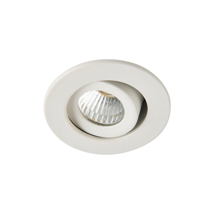 Saxby 99559 LALO Tilt 3000K 4W Matt white paint & clear acrylic 4W LED module (COB) - westbasedirect.com