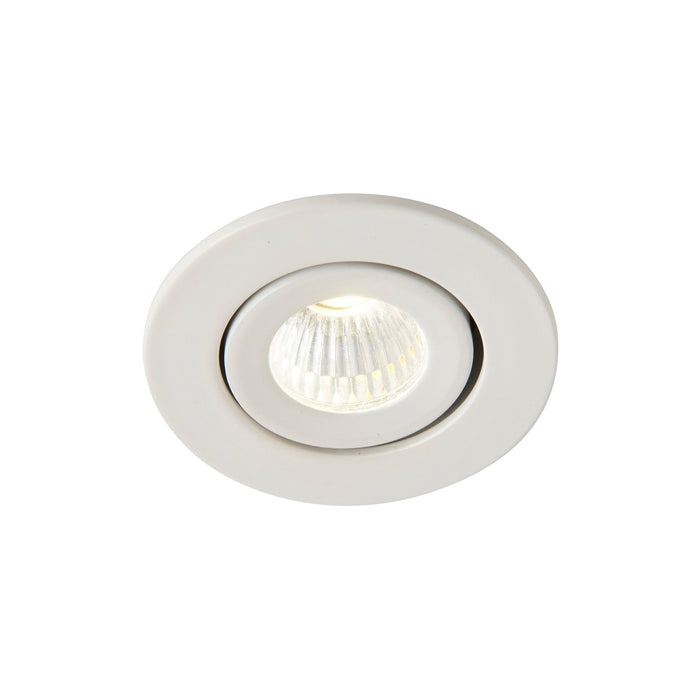 Saxby 99560 LALO Tilt 4000K 4W Matt white paint & clear acrylic 4W LED module (COB) - westbasedirect.com