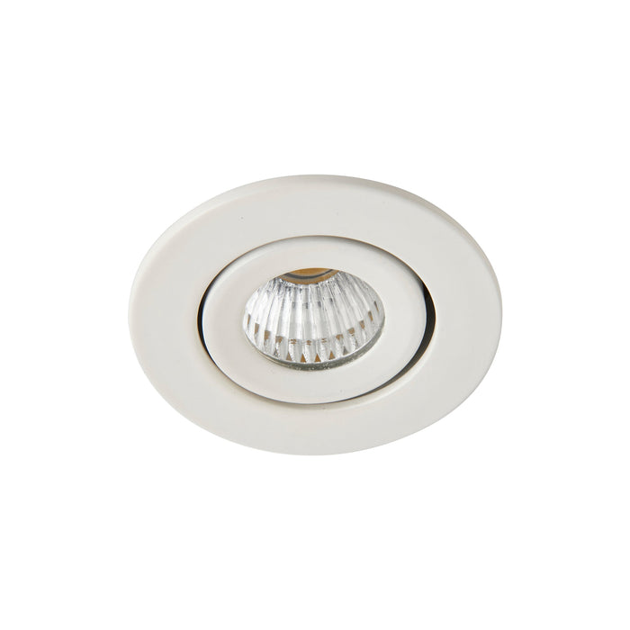 Saxby 99560 LALO Tilt 4000K 4W Matt white paint & clear acrylic 4W LED module (COB) - westbasedirect.com