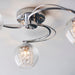 Endon 99569 Mesmer 3lt Semi flush Chrome plate, clear glass with clear glass beads 3 x 3W LED G9 (Required) - westbasedirect.com