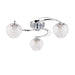 Endon 99569 Mesmer 3lt Semi flush Chrome plate, clear glass with clear glass beads 3 x 3W LED G9 (Required) - westbasedirect.com