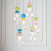 Endon 99593 April 6lt Pendant Chrome plate, clear & multi coloured glass 6 x 3W LED G9 (Required) - westbasedirect.com