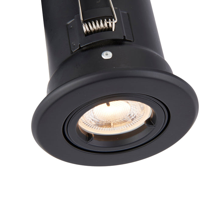 Saxby 99759 ShieldPLUS tilt 50W Matt black paint 50W GU10 reflector (Required) - westbasedirect.com